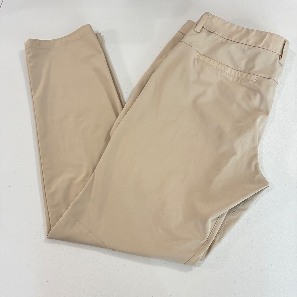 CRZ YOGA Golf Pants Mens 33 Khaki Slim Fit Travel Commuter Chino Trousers Preppy